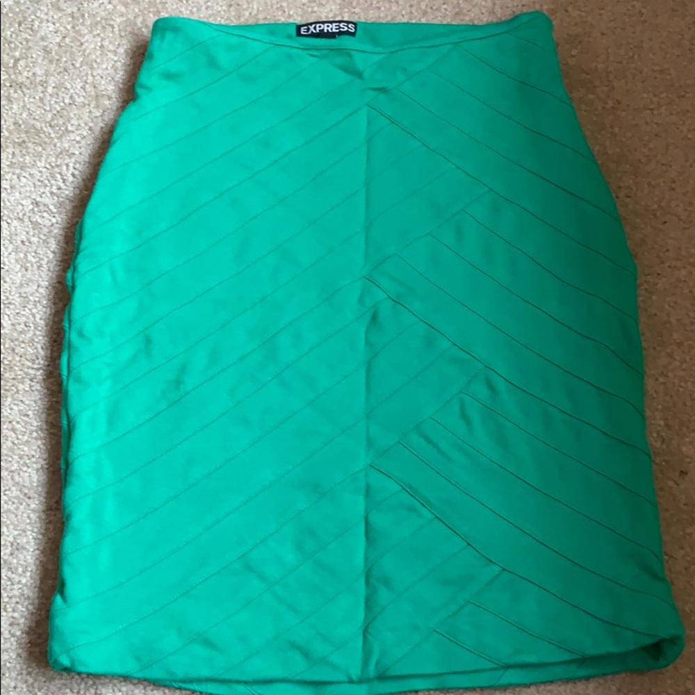 Express Mermaid Green Pencil Skirt
